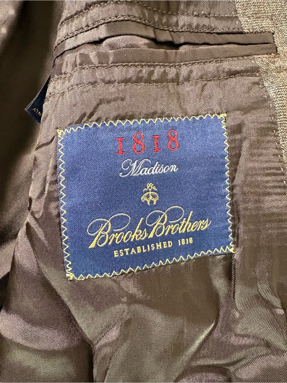 Brooks Brothers Brown Plaid Wool Sport Coat